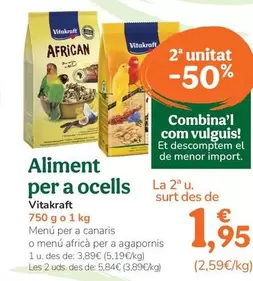 Vitakraft - Alimento Para Pajaros
