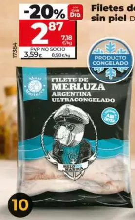 Dia Mari Marinera - Filetes De Merluza Argentina Sin Piel 