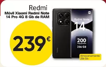 Redmi - Móvil Xiaomi Note 14 Pro 4G 8 Gb De Ram