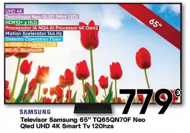 Samsung - Televisor 65" Tq65qn70f Neo Qled Uhd 4k Smart Tv 120hzs