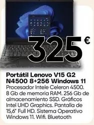 Lenovo - Portátil V15 G2 N4500 8+256 Windows 11