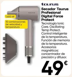 Taurus - Secador Profesional Digital Force Protect