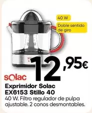 Solac - Exprimidor  Ex6153 Stilo 40