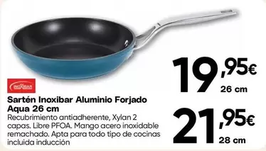 Inoxibar - Sarten  Aluminio Forjado Aqua 26cm