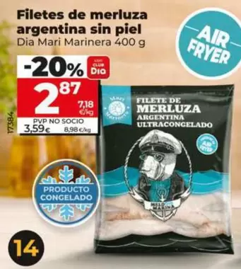 Dia Mari Marinera - Filetes De Merluza Argentina Sin Piel 
