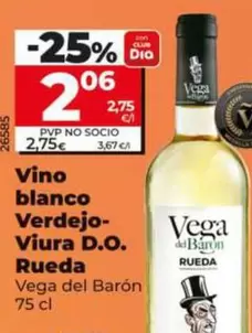 Vega Del Barón - Vino Blanco Verdejo-viura D.o. Rueda