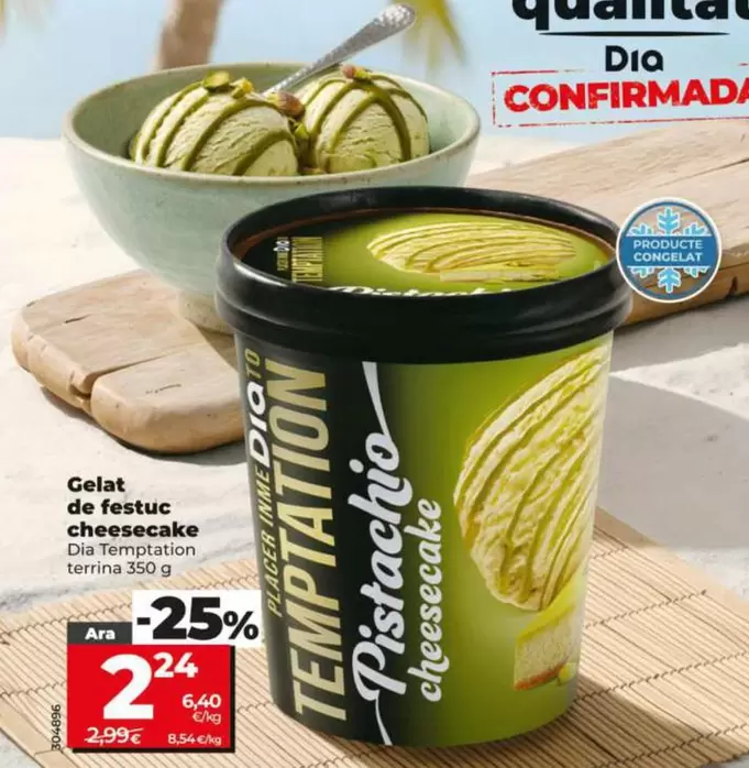 Dia Temptation - Helado De Pistacho Cheesecake 