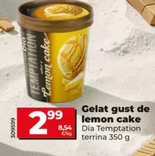 Dia Temptation - Helado Sabor A Lemon Cake