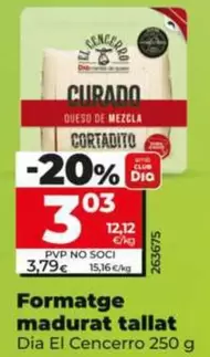 Dia El Cencerro - Queso Curado Cortado 