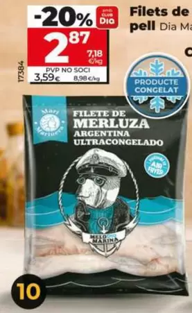 Dia Mari Marinera - Filetes De Merluza Argentina Sin Piel 