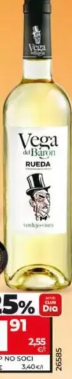 Vega Del Barón - Vino Blanco Verdejo-Viura D.O. Rueda 