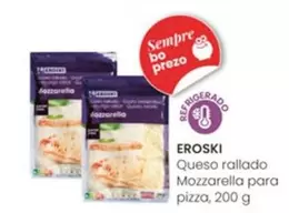 Eroski - Queso Rallado Mozzarella Para Pizza
