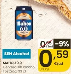 Mahou - Cerveza Sin Alcohol Tostada