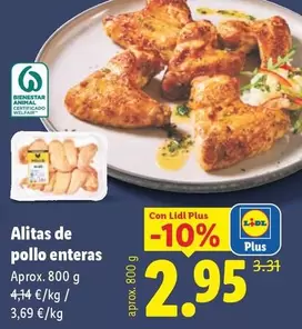 Alitas De Pollo Enteras
