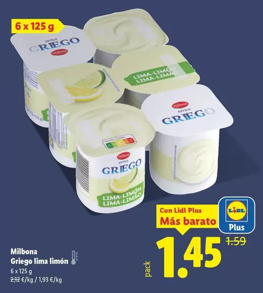 Milbona -  Griego Limon