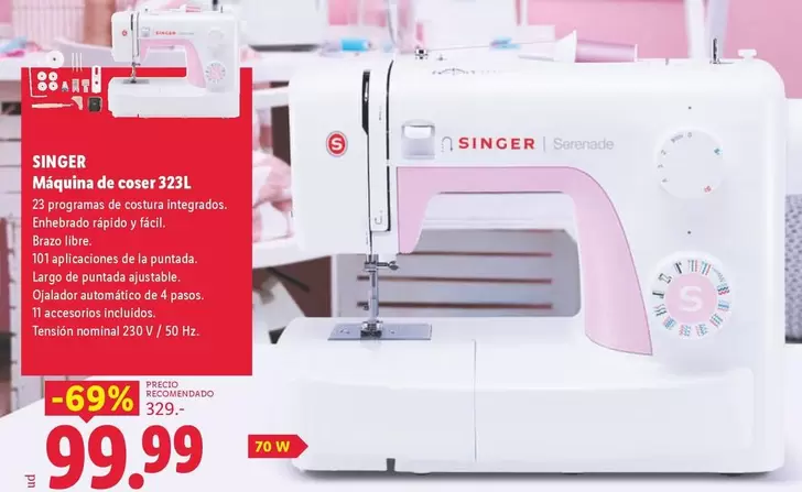 Singer - Máquina De Coser 323L