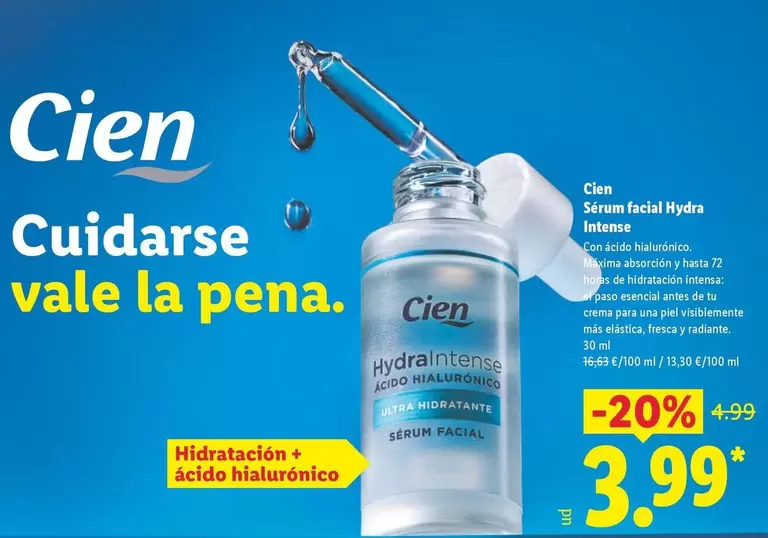Cien - Sérum Facial Hydra Intense