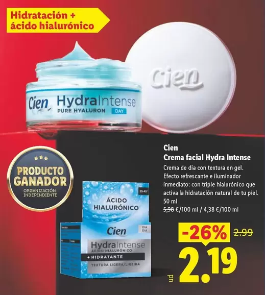 Cien - Crema Facial Hydra Intense