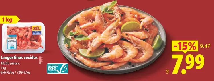 Langostinos Cocidos