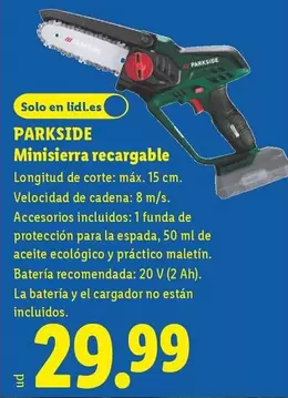 Parkside - Minisierra Recargable