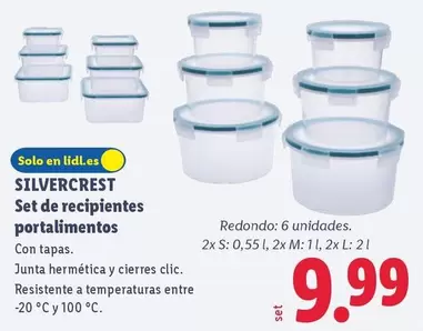 SilverCrest - Set De Recipientes Portalimentos