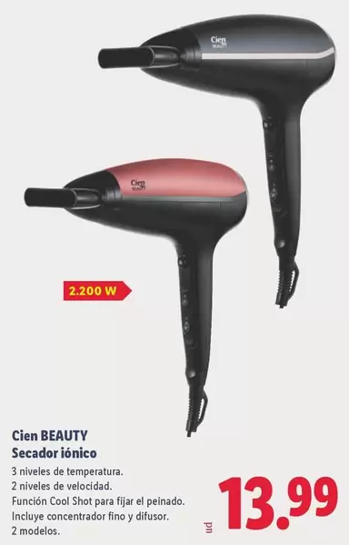 Cien Beauty - Secador Ionico
