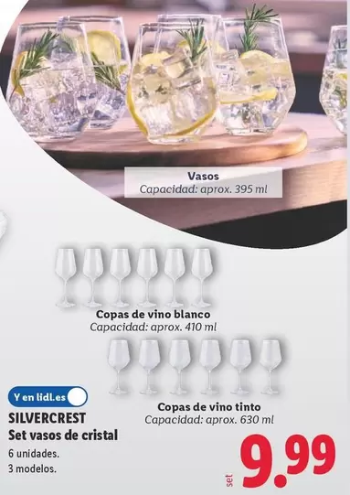 SilverCrest - Set Vasos De Cristal