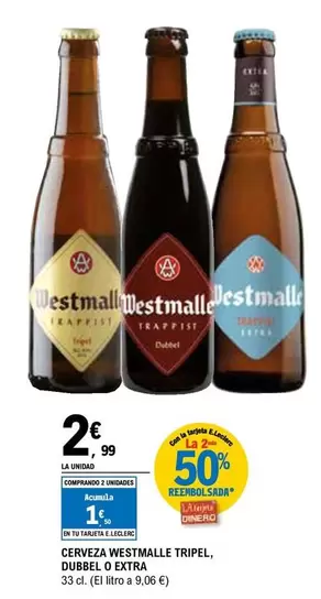 Westmalle - Cerveza Triple, Dubbel O Extra