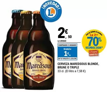 Maredsous - Cerveza Blonde, Brune O Triple
