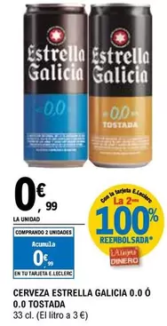 Estrella Galicia - Cerveza 0.0 Ó 0.0 Tostada