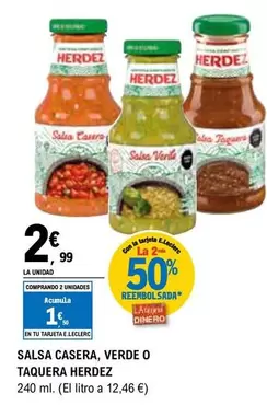 Herdez - Salsa Casera, Verde O Taquera