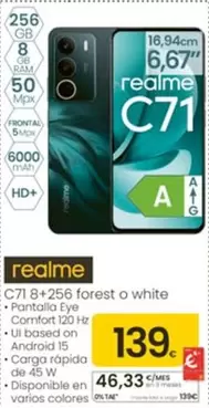Realme - C71 8 + 256 Forest O White