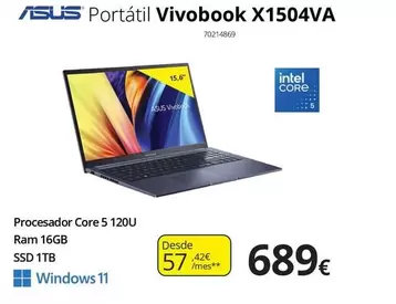 Asus - Portatil Vivobook X1504va