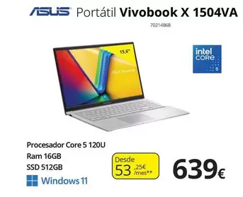 Asus - Portatil Vivobook X 1504VA