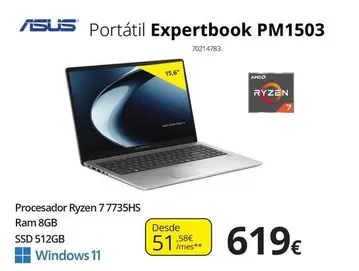 Asus - Portatil Expertbook Pm1503
