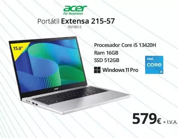 Acer - Portátil Extensa 215-57