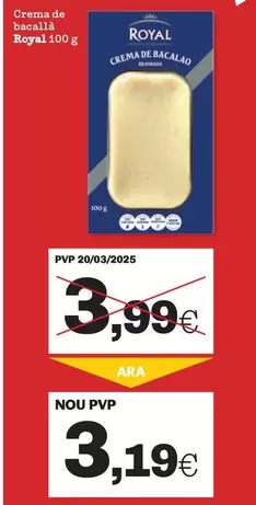 Royal - Crema De Bacallà