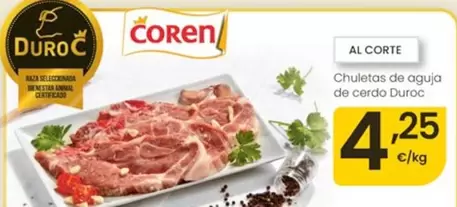 Chuletas De Aguja De Cerdo Duroc