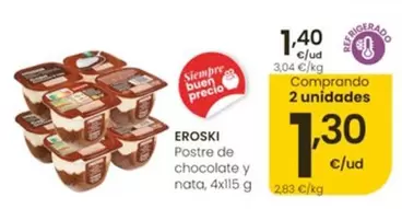 Eroski - Postre De Chocolate Y Nata