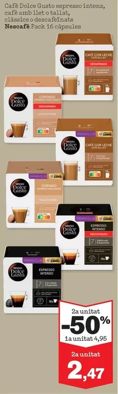 Nescafé - Cafè Dolce Gusto Espresso Intens, Cafè Amb Llet O Tallat, Clàssics O Descafeïnats
