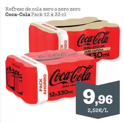 Coca-Cola - Refresc De Cola Zero O Zero Zero
