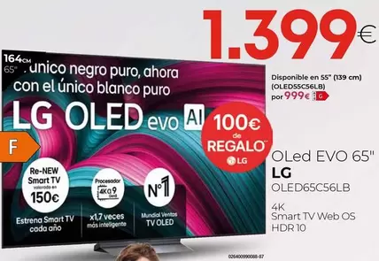LG - Oled EVO 65" OLED65C56LB