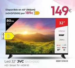 JVC - Led 32" 32vdh2500