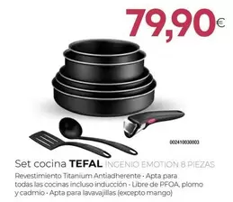 Tefal - Set Cocina Ingenio Emotion 8 Piezas