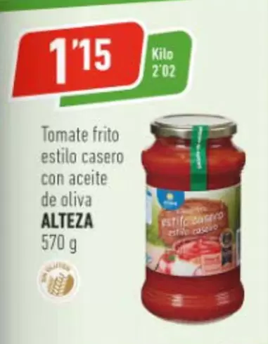Alteza - Tomate Frito Estilo Casero Con Aceite De Oliva