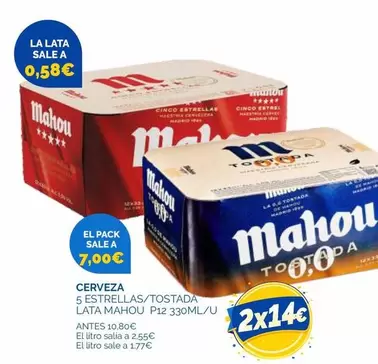 Mahou - Cerveza 5 Estrellas / Tostada Lata