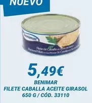 Benimar - Filete Caballa Aceite Girasol