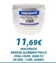 Macopack - Envase Aluminio Pollo Oval+tapa