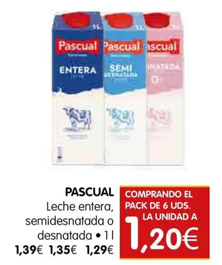 Pascual - Leche Entera, Semidesnatada O Desnatada