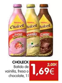 Choleck - Batido De Vainilla, Fresa O Chocolate